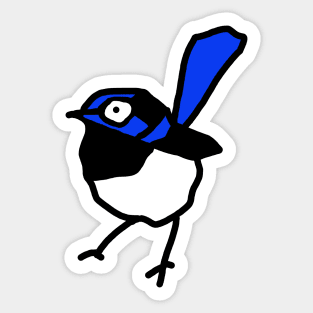 Annabel the Blue Wren Sticker